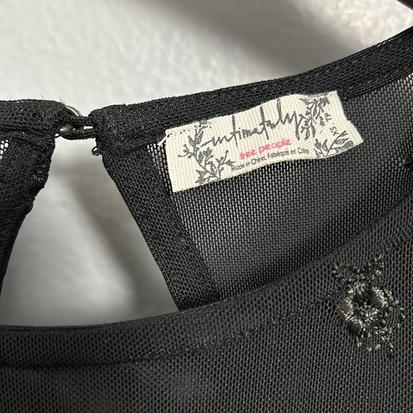 Free People Women’s Make Out Black Mesh Bodysuit Size XS, Long Sleeve Top - Picture 8 of 13